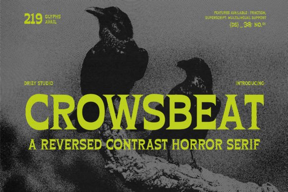 Crowsbeat: A Spooky Serif Font for Bold Branding