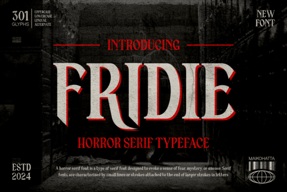 Fridie: A Spooky Serif Font for Branding