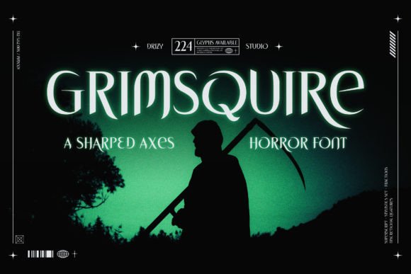 Grimsquire: A Horror Serif Font for Editorial Impact