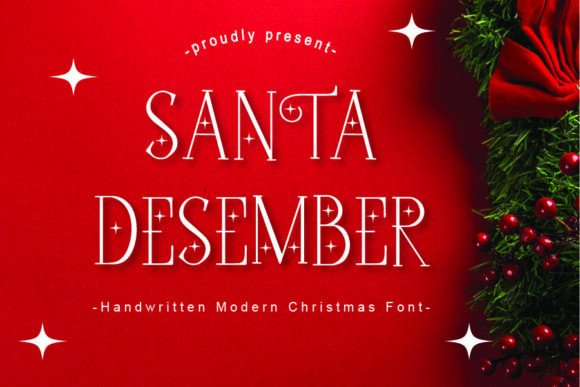 Santa Desember: A Festive Serif Font for Editorial Design